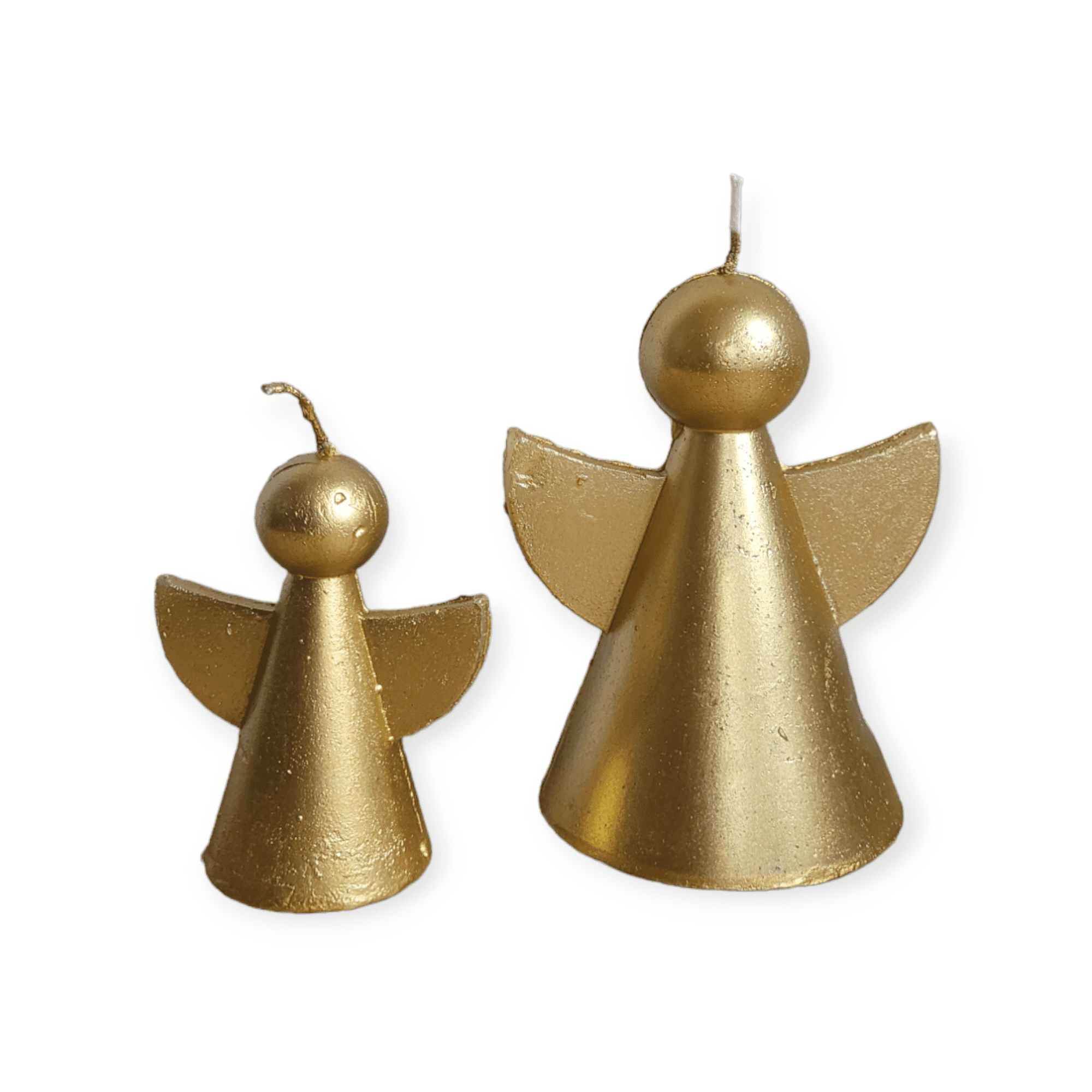 Home Society - Set/2 - Engelkaarsjes - Maat L&S - Goud - 11,5 en 8 cm hoog