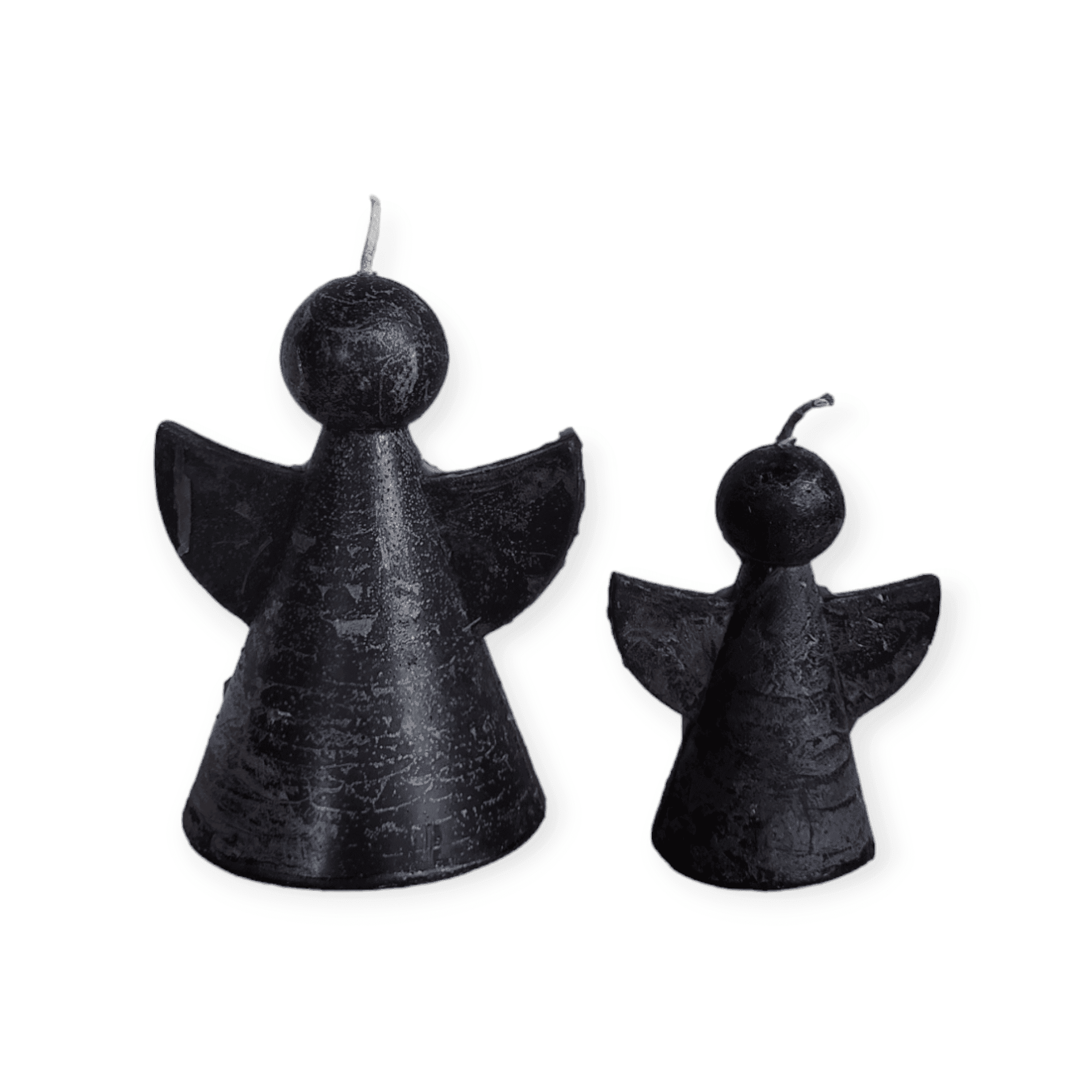 Home Society - Set/2 - Engelkaarsjes - Maat L&S - Zwart - 11,5 en 8 cm hoog