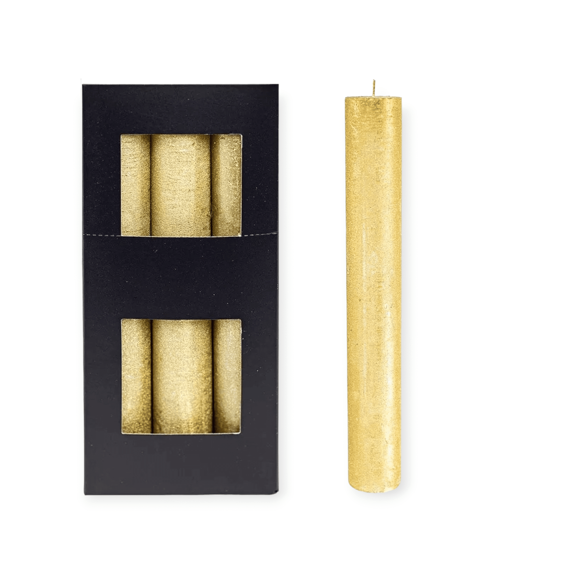 Home Society - Extra brede XL Dinerkaarsen - Goud - Set/9 stuks - 3.5x24 cm