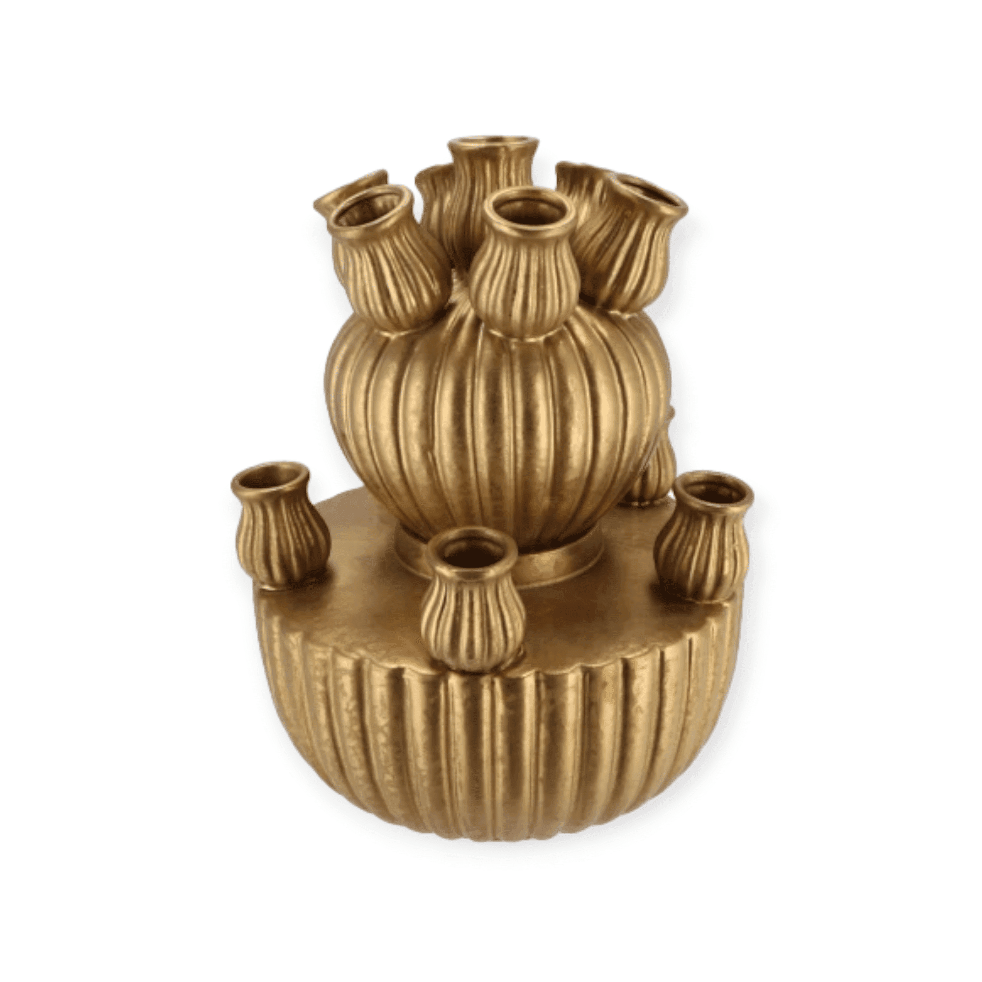 Daan Kromhout - Vaas- Tulpenvaas - Amsterdam - Bubbles - 24x31cm - Goud - Keramiek