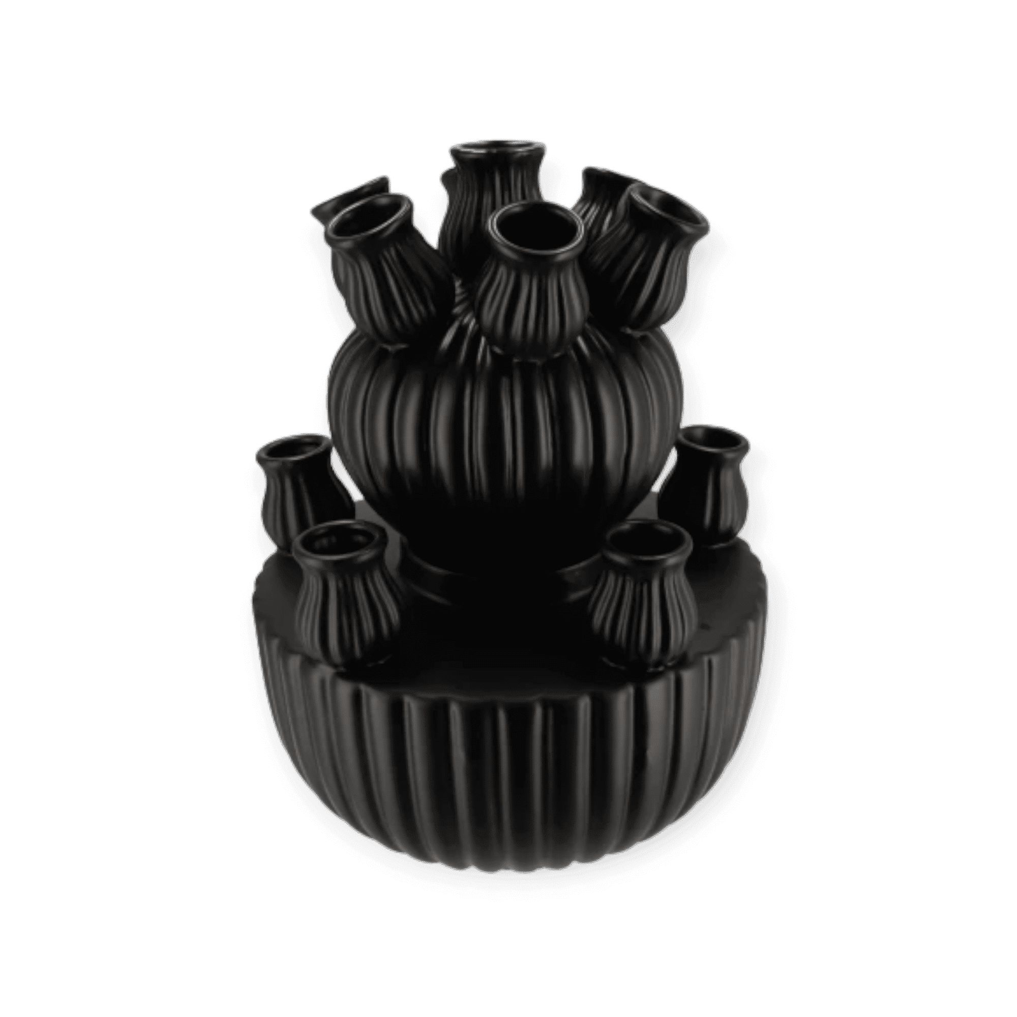 Daan Kromhout - Tulpenvaas - Vaas - Amsterdam Bubbles - set/2 -24x31cm - Zwart