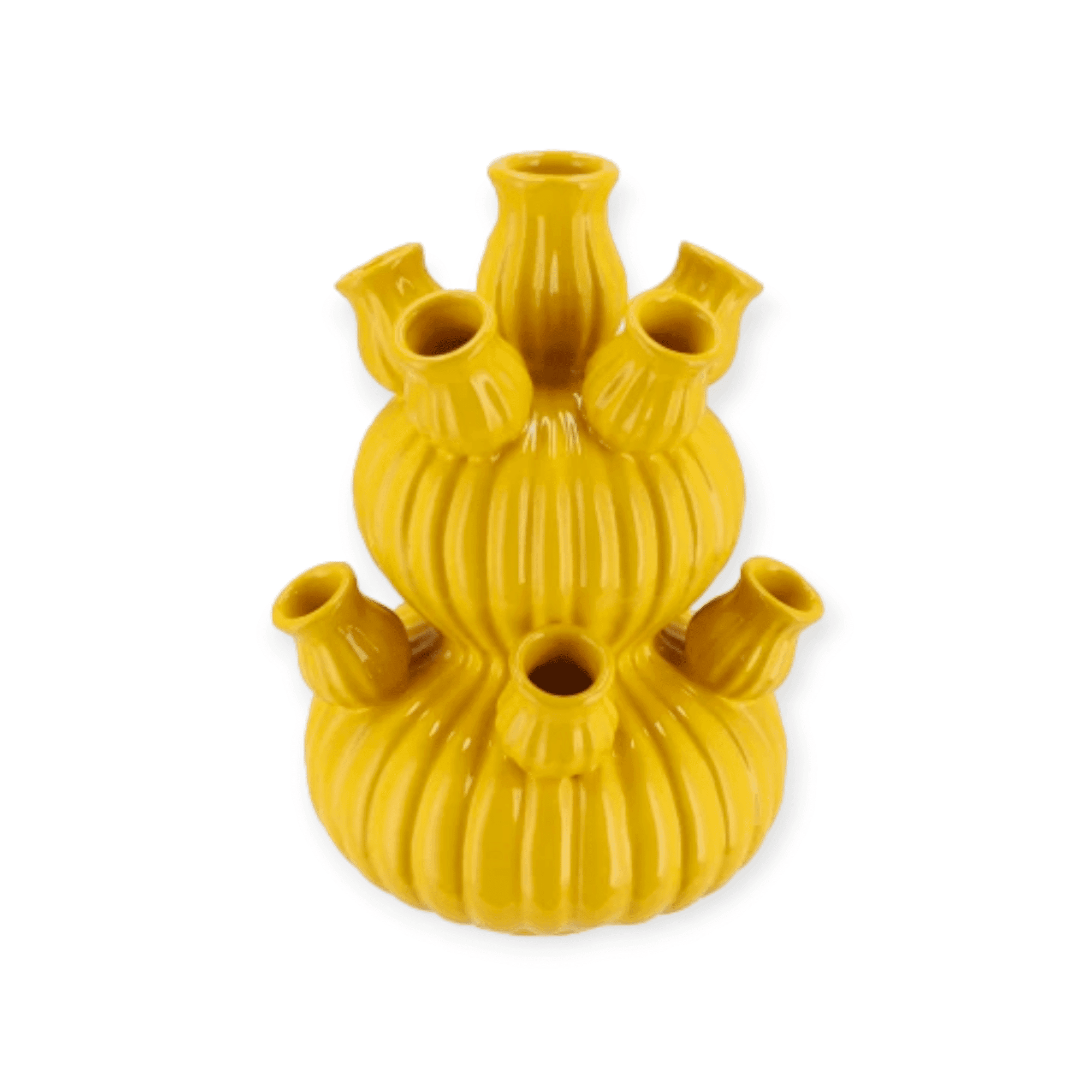 Daan Kromhout - Vaas - Tulpenvaas - Bloemenvaas - Amsterdam - Yellow - D20 x H30 cm
