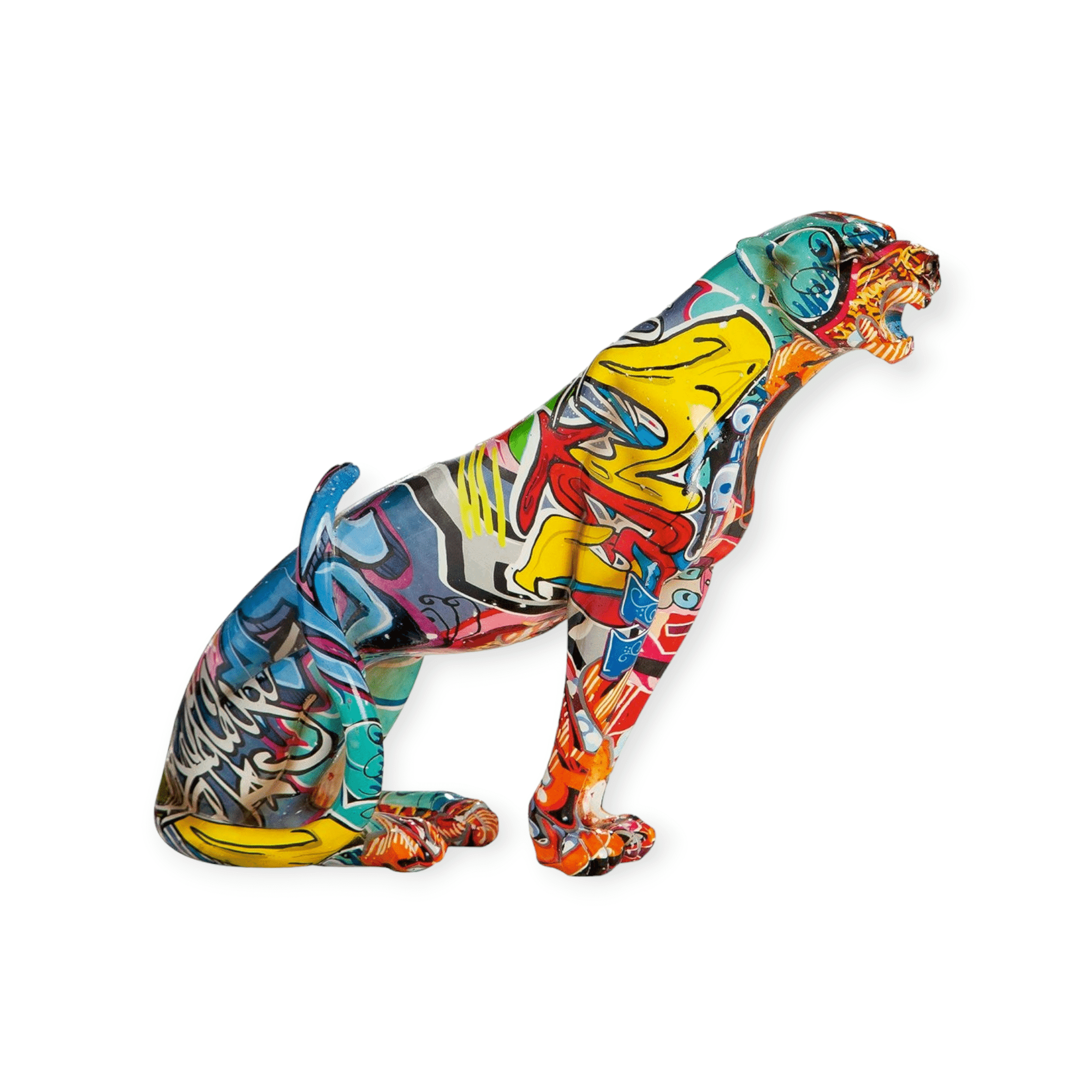 Gilde handwerk - Sculptuur - Beeld - Cheetah - Polyresin - Popart - 28.5x28.5x8cm
