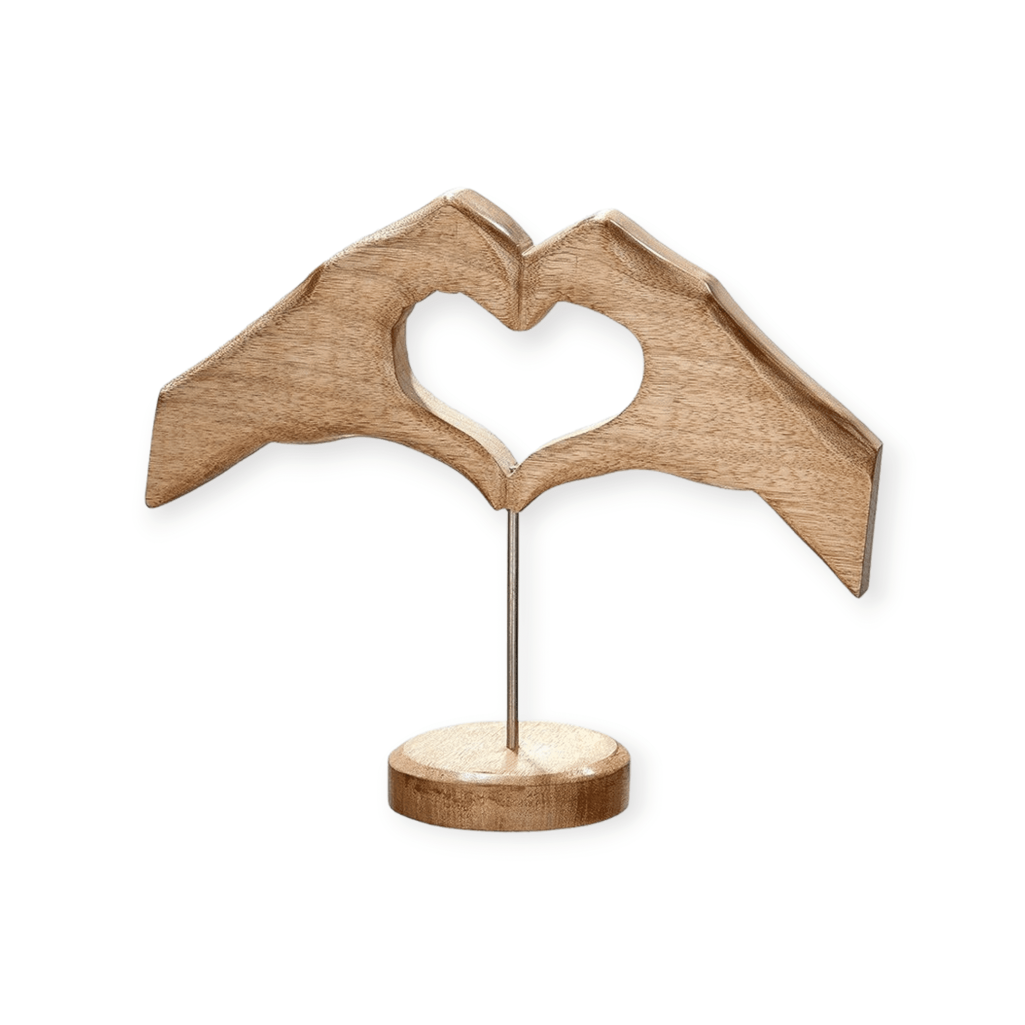 Gilde Handwerk - Love Hands - Houten handen - Hart - 21 cm