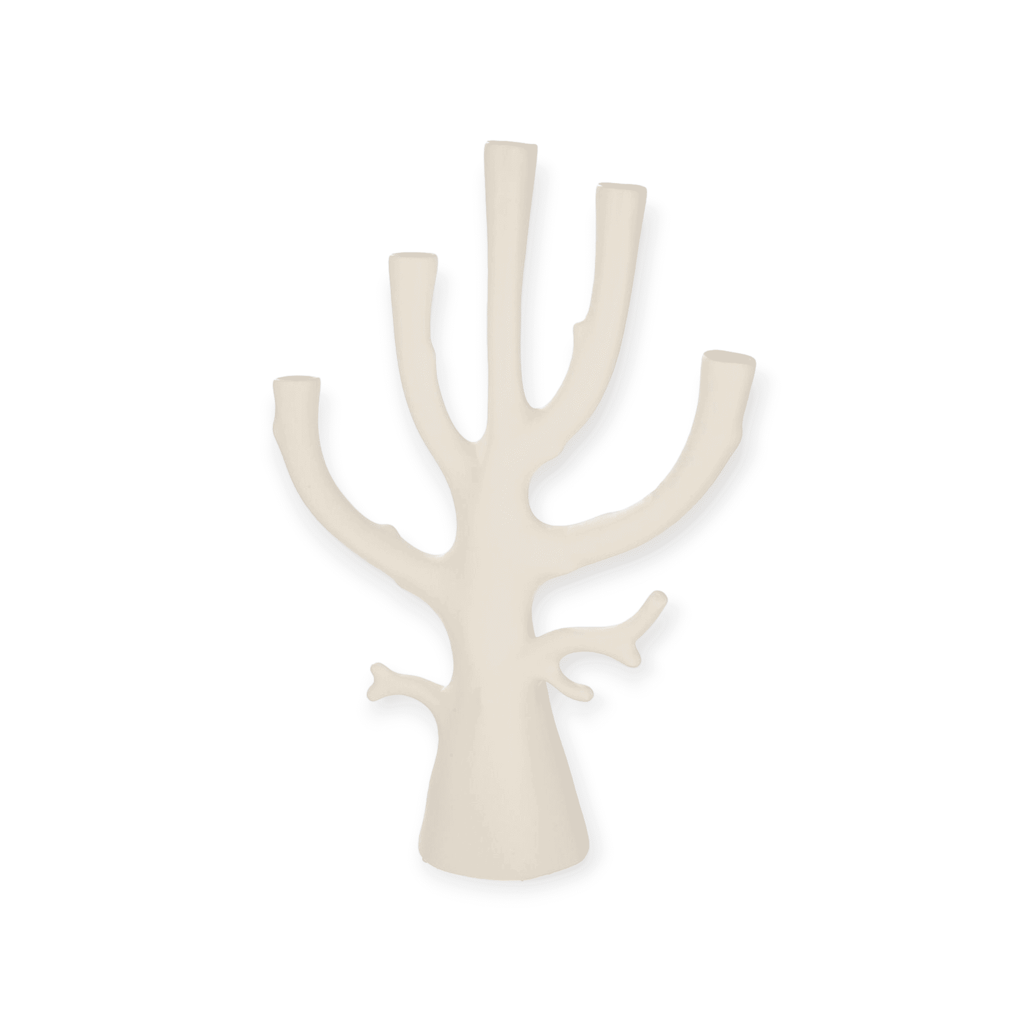 Gilde Handwerk - Kaarsenhouder - Kandelaar - Tak - Branch - Wit - Keramiek - Handgemaakt