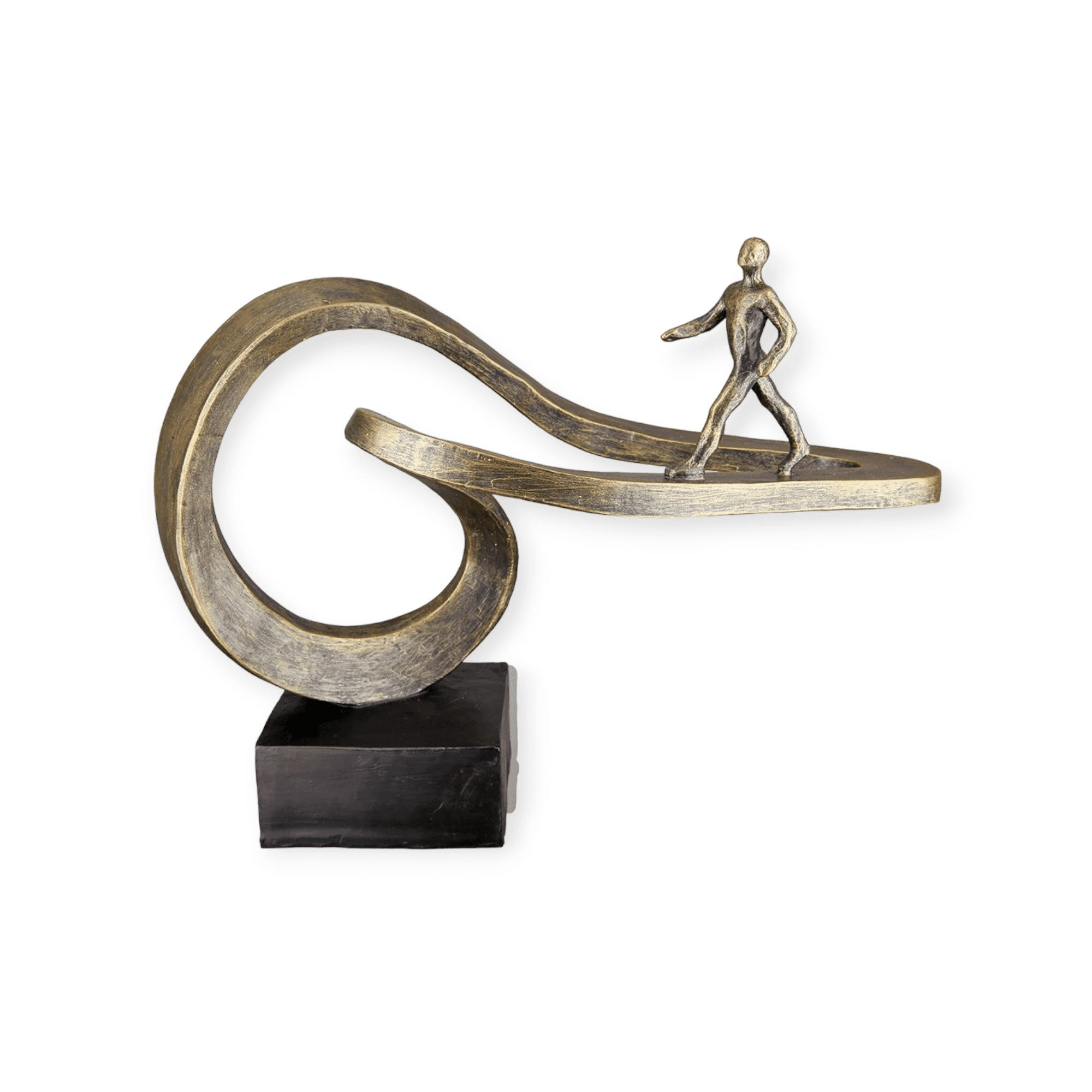 Gilde Handwerk - Sculptuur - Beeld - Je eigen pad volgen - 25x32x15cm - Bronskleurig - Polyresin