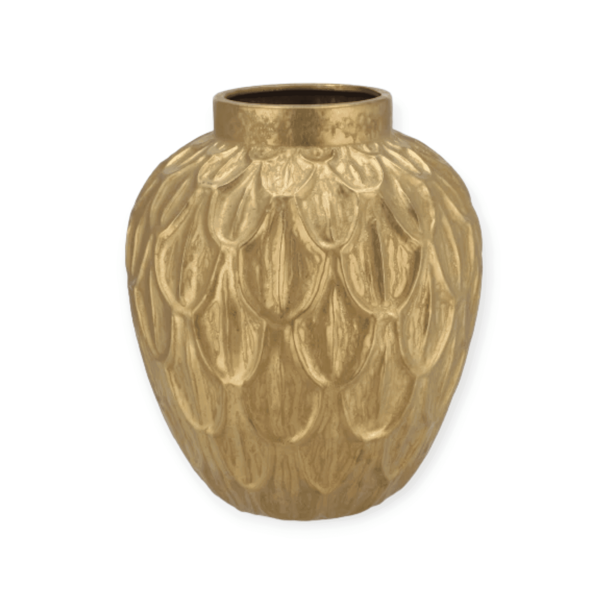 Daan Kromhout - Vaas - Pot - Inga Boa - Goud - Keramiek - 23x25cm