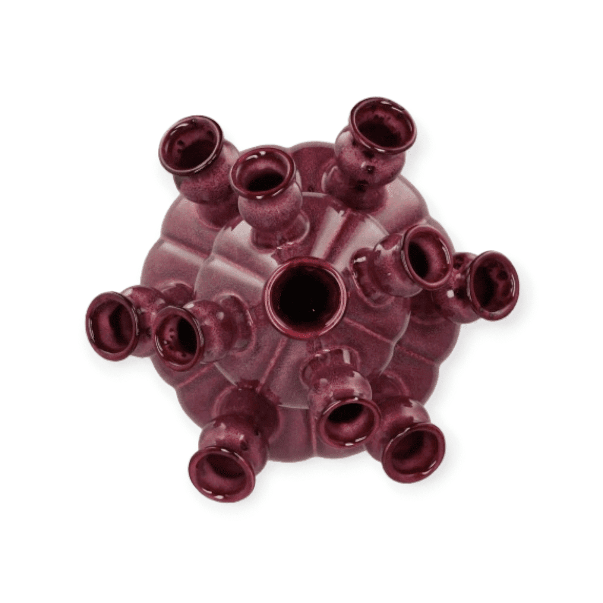 Daan Kromhout - Vaas - Rotterdam - Tulpenvaas - Bloemenvaas - Keramiek - Bordeaux Rood - 25x25x36cm - Afbeelding 4