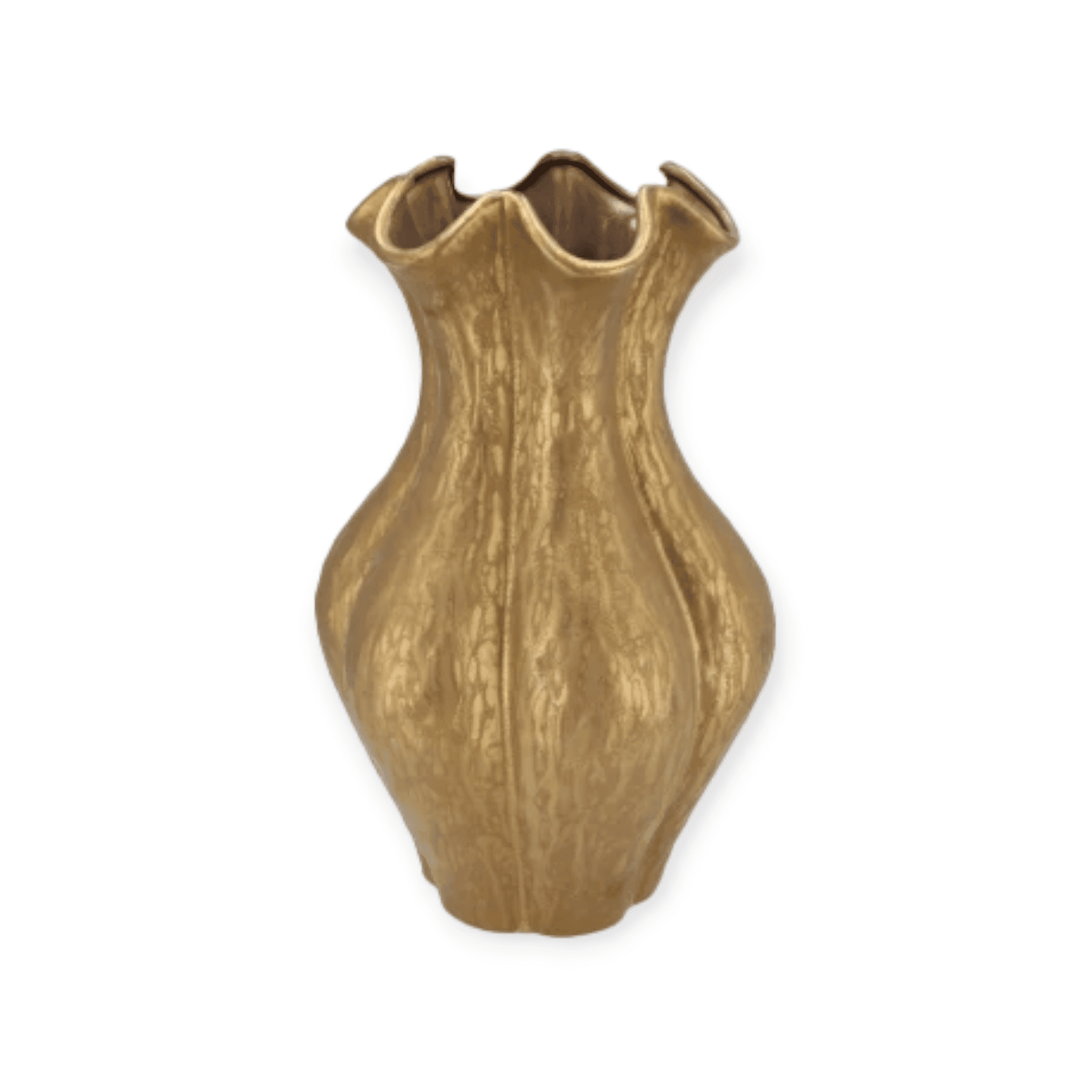 Daan Kromhout - Vaas - Inga Driss - Keramiek - Goud - XL - 25x25x36cm