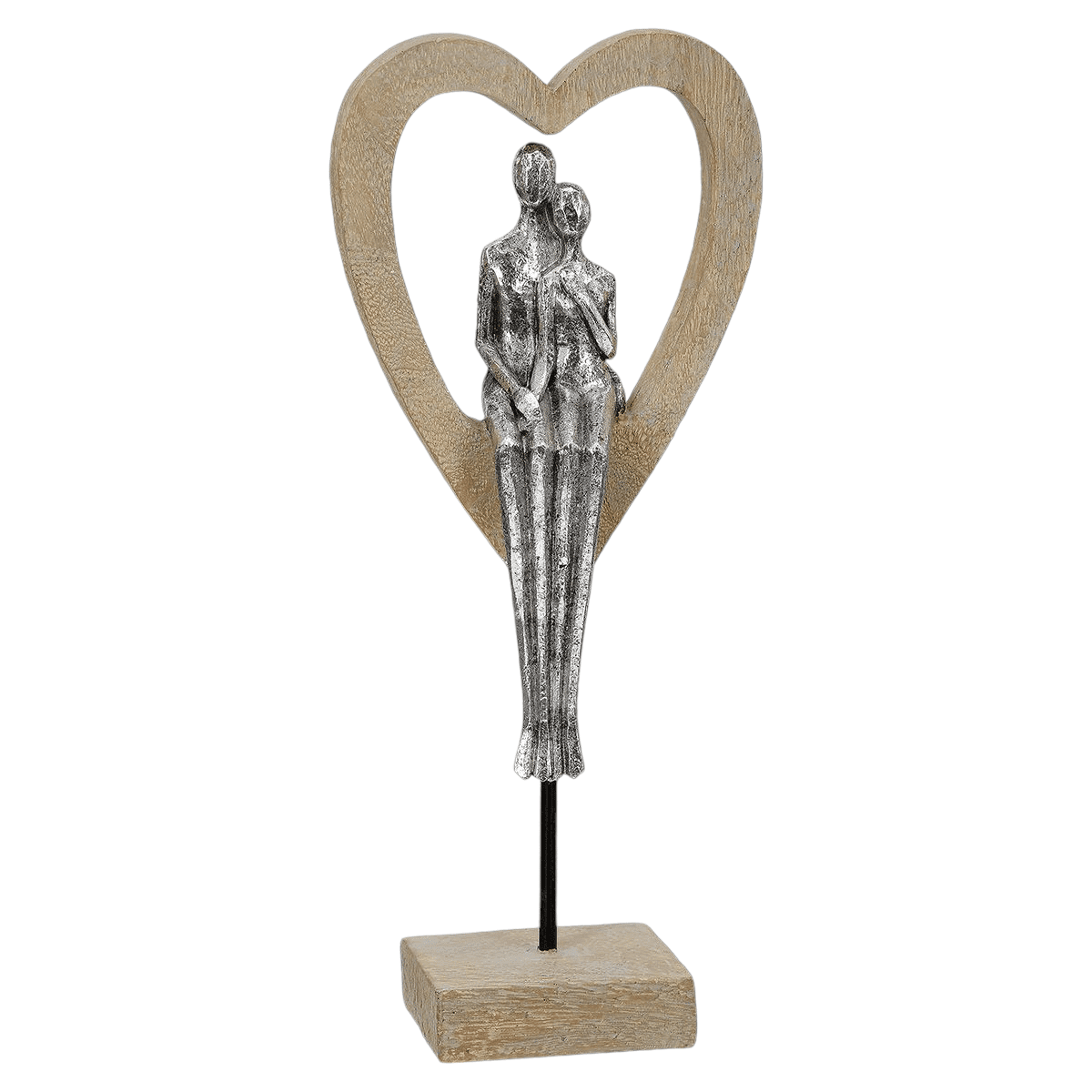 Gilde Handwerk - Beeld - Sculptuur - In ons hart - Polyresin - 7x14.5x34cm