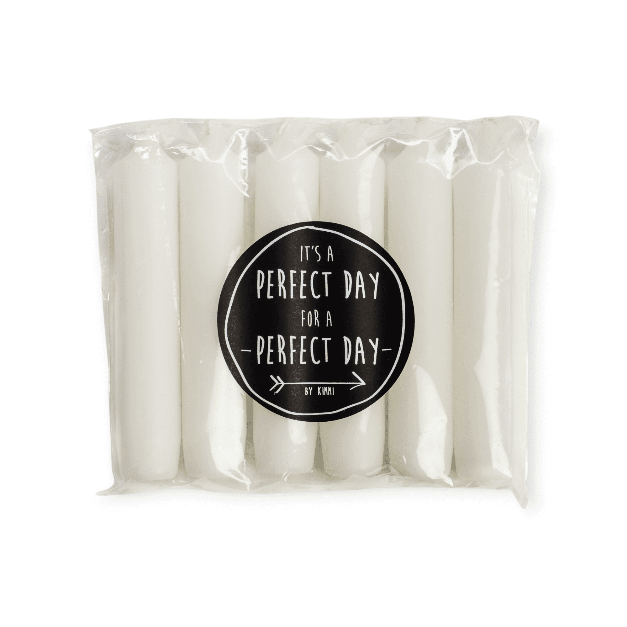 Rustik Lys - Dinerkaarsen - 6 stuks - Wit - 2,1x12cm