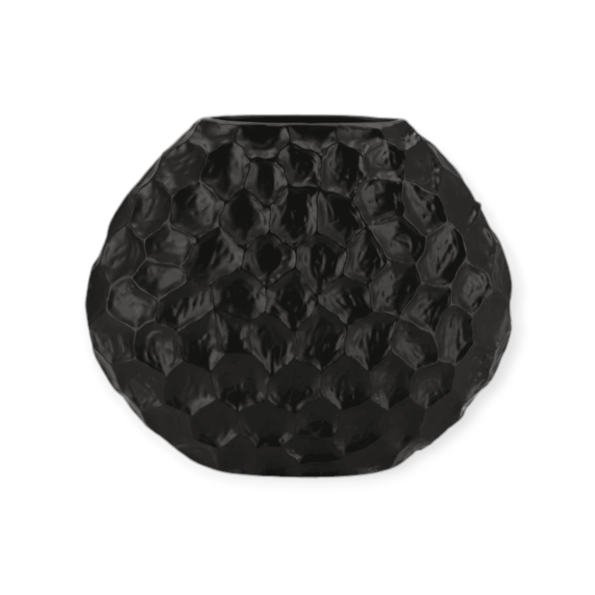 Daan Kromhout - Vaas - Jada - Zwart - Structure - Ovaal - 24x10x20cm - Keramiek