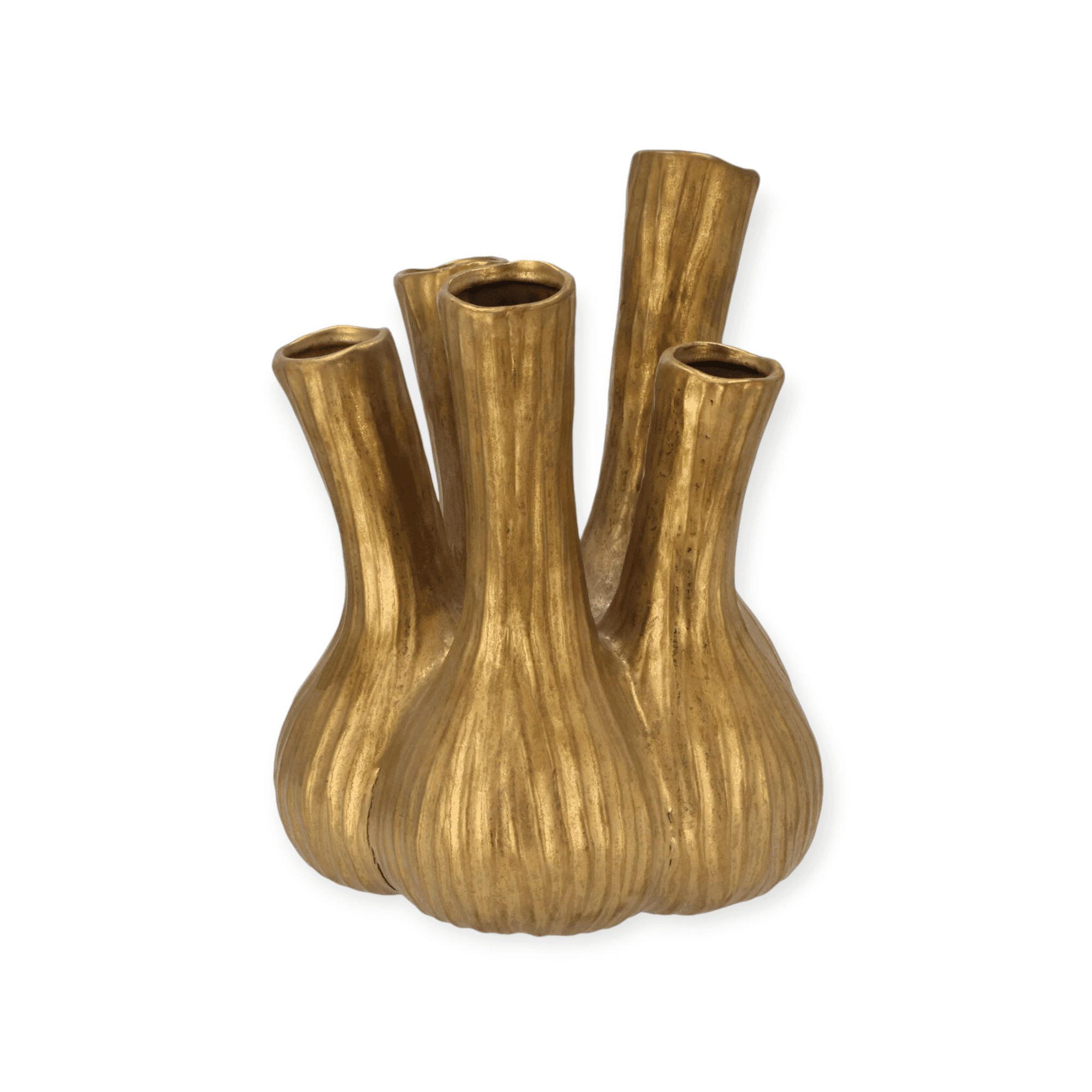 Daan Kromhout - Aglio - Vaas - 26 x 35 cm - Goud - Extra Groot - Keramiek