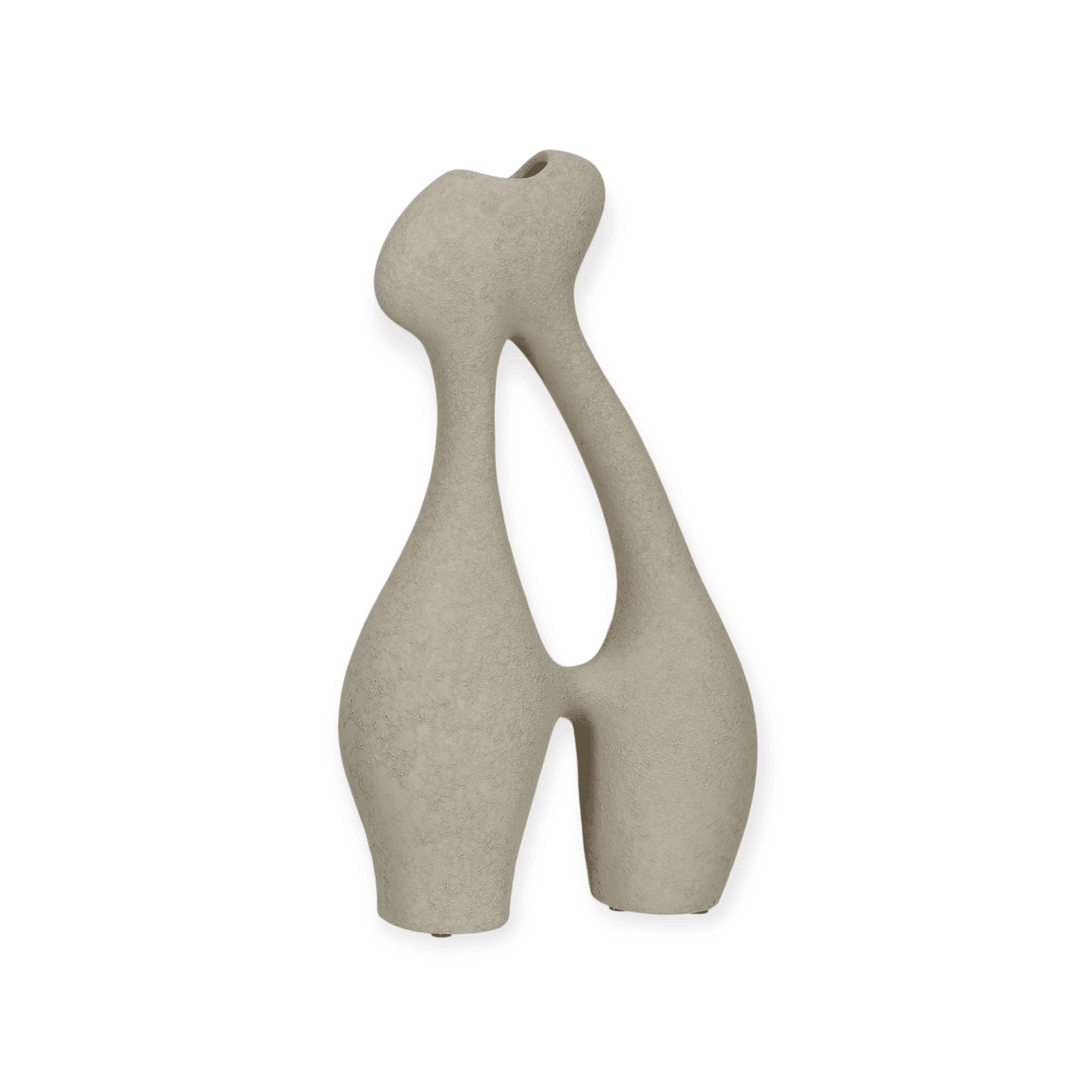 Gilde Handwerk - Decoratieve Vaas - Turin - Vaas - Bloemenvaas - Keramiek - Creme - 11x23x40cm