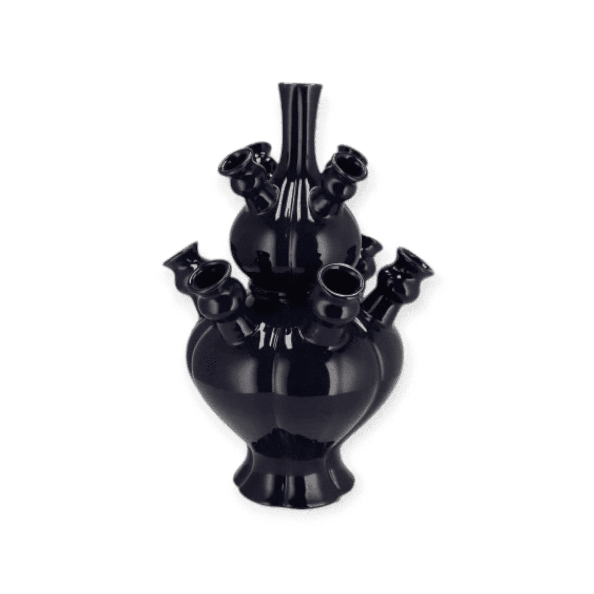 Daan Kromhout - Vaas - Rotterdam - Tulpenvaas - Bloemenvaas - Keramiek - Donkerblauw - 25x25x36cm