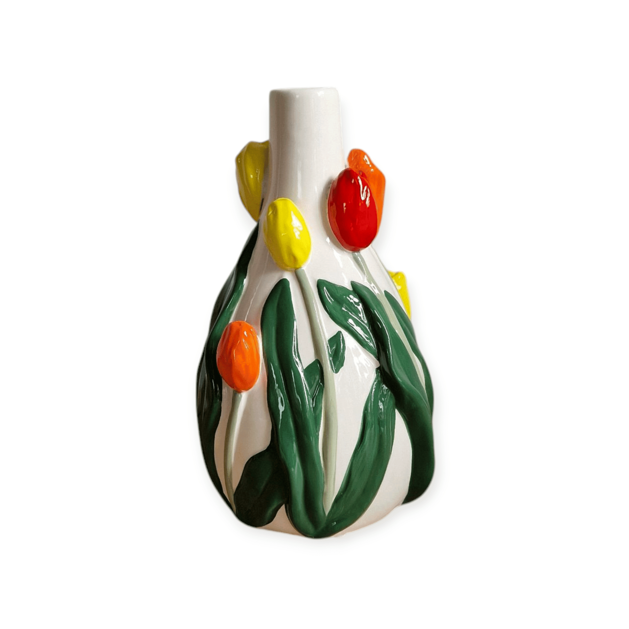 Daan Kromhout - Vaas - Bloemenvaas - Tulpen - Dutch - 14x13x22 - Keramiek