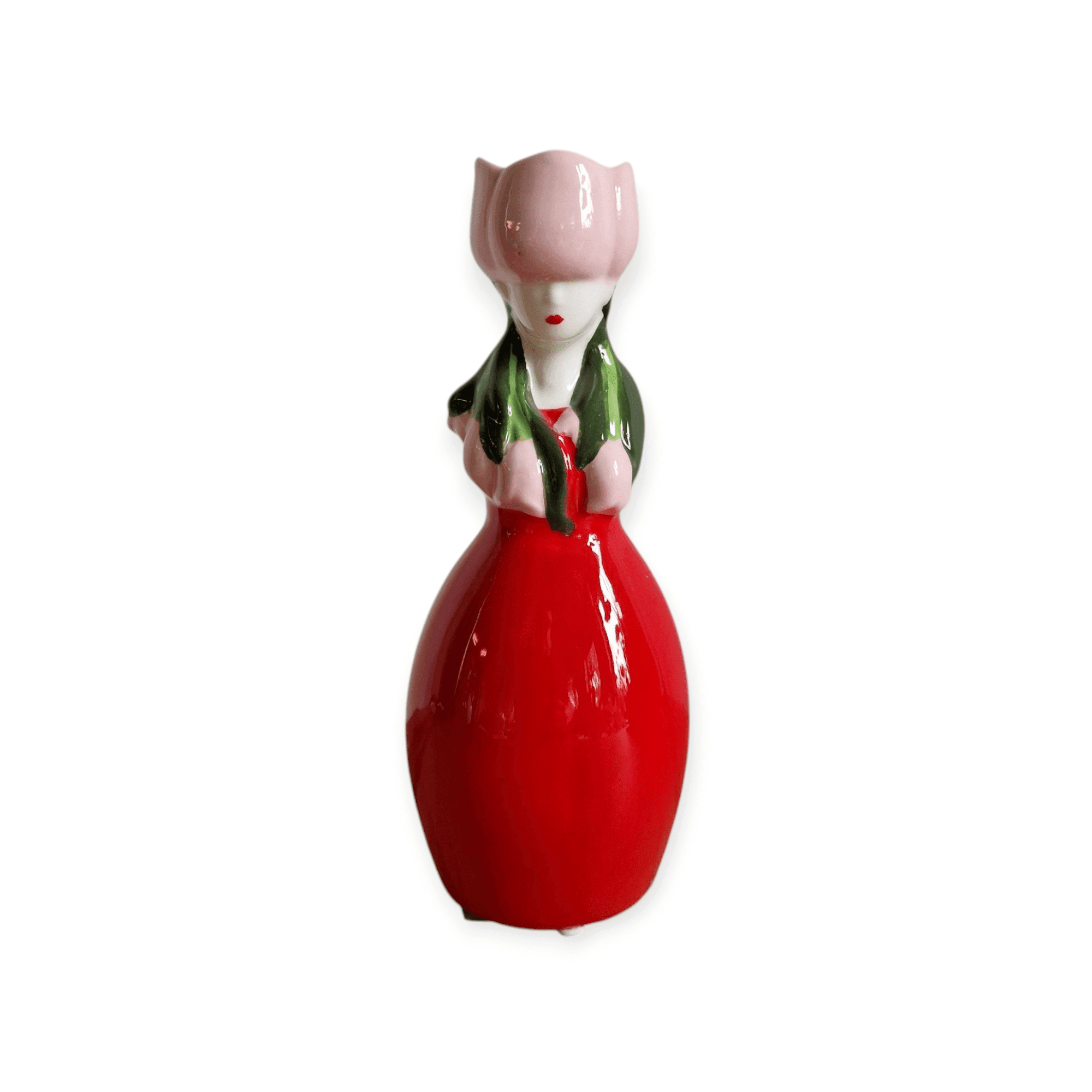 Daan Kromhout - Vaas - Tulpenvaas - Lucy Dutch Woman - Rood, Roze - Keramiek - 22 cm