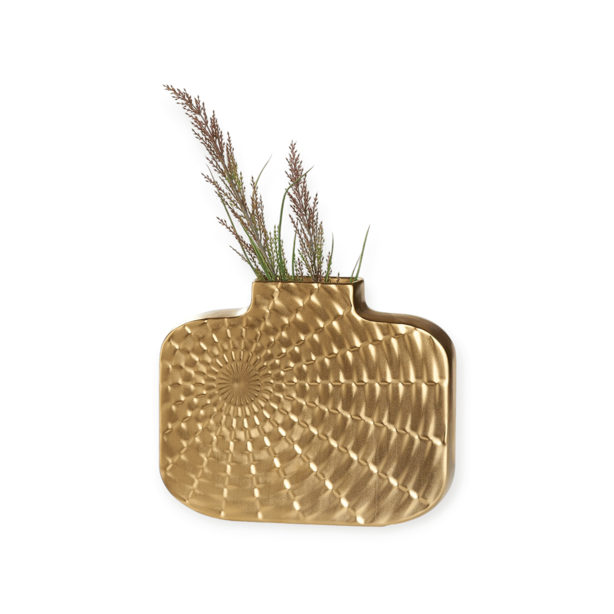 Gilde Handwerk - Vaas - Bloemenvaas - Sunny - Keramiek - Goud - 21x26x8cm