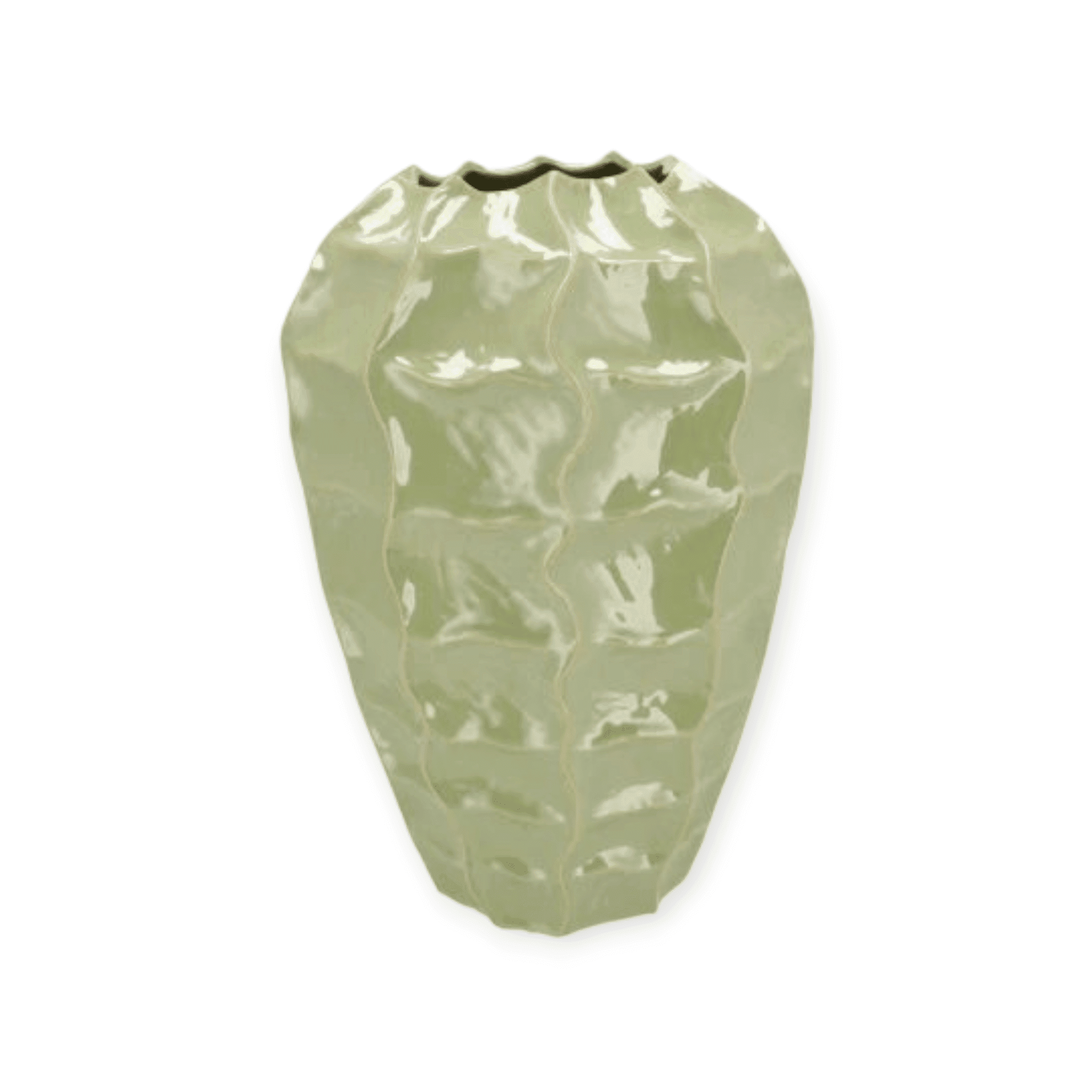 Daan Kromhout - Vaas - Pot - Lima - Pistache - Carve - 22x22x29cm - Keramiek