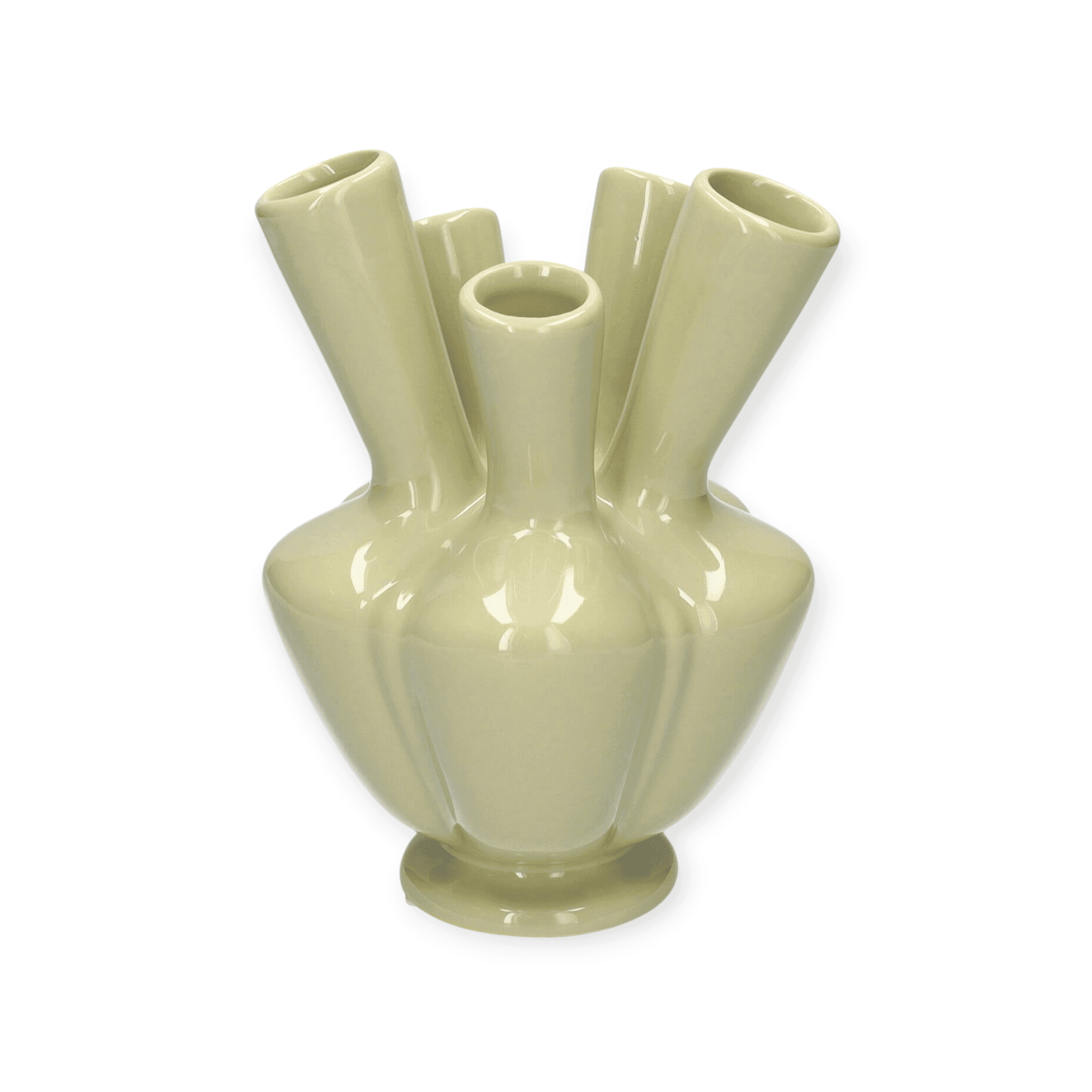 Plume - Tulpenvaas - Bloemenvaas - Vaas - Groen - 17x13cm