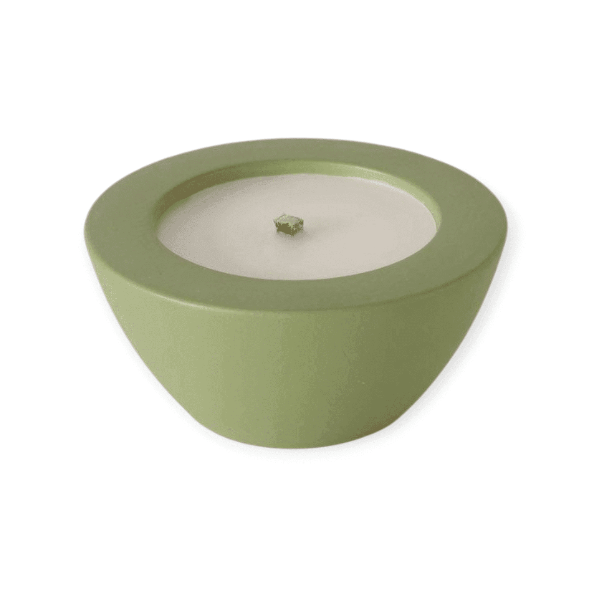 Boltze - Buitenkaars - Kaars - Candle Pot - Groen - 14x6.5cm - Steen