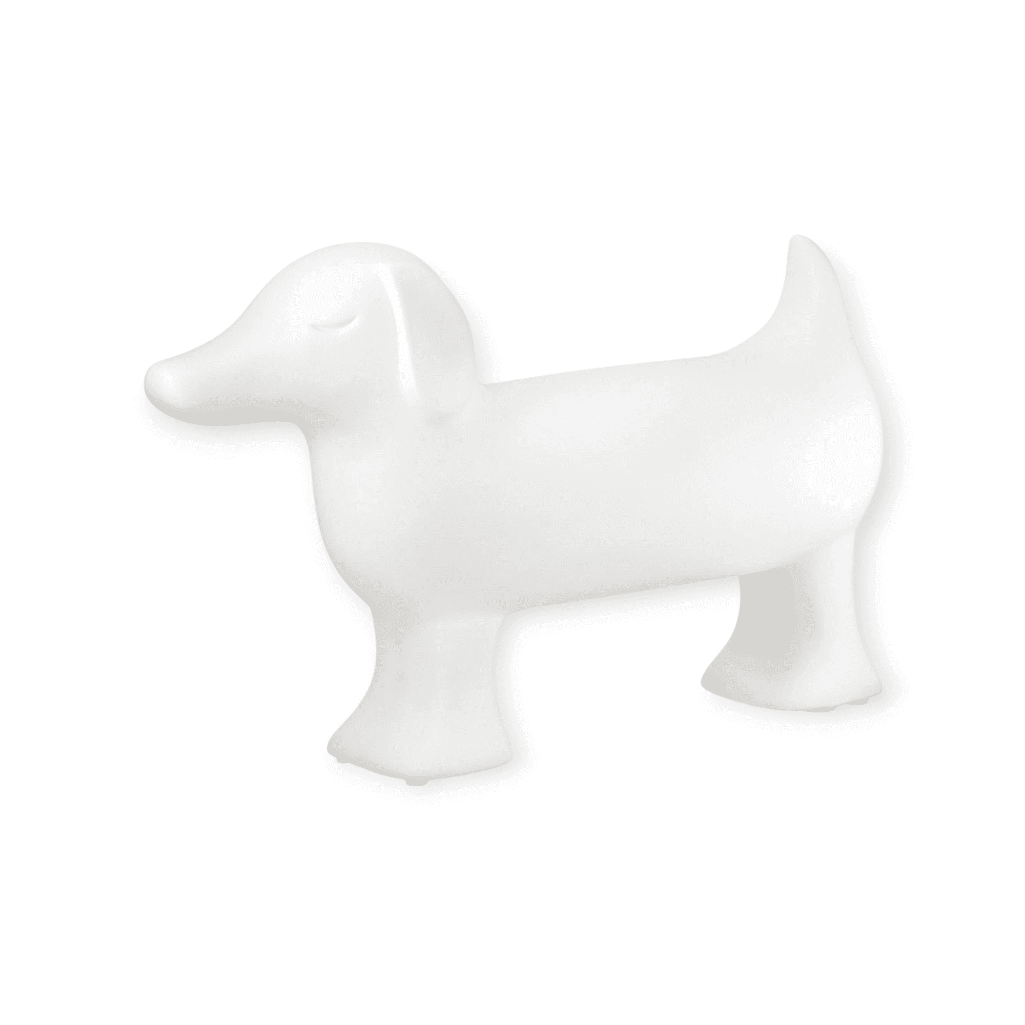 Gilde Handwerk - Beeld- Sculptuur - Hond - Keramiek - Wit - 11x35x23cm