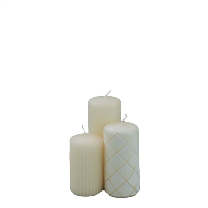 Branded By - Giftset - 3 Stompkaarsen - Off White