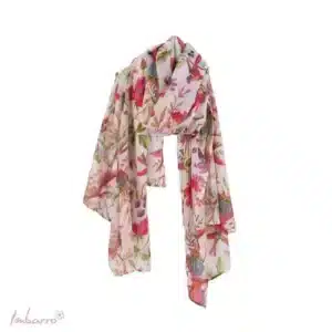 Imbarro - Shawl - Sjaal - Paradise - Voile - Ecru - 100 % Viscose - 100 x 200 cm