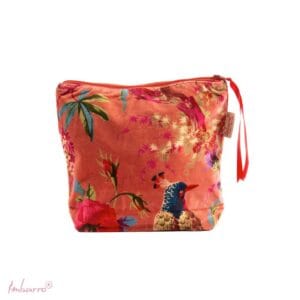 Imbarro - Pouch - Toilettas - Paradise - Terra - Katoen - Velvet - 21x24cm