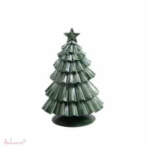 Imbarro – Decoratieve Kerstboom – Boom – Juda – Metaal – Groen – 14.5x22cm