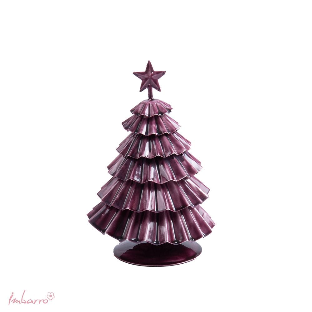 Imbarro – Decoratieve Kerstboom – Boom – Juda – Metaal – Paars – 14.5x22cm