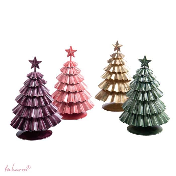 Imbarro – Decoratieve Kerstboom – Boom – Juda – Metaal – Paars – 14.5x22cm - Afbeelding 2