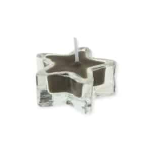 Home Society - Kaarsjes - 6 Stuks  - Sterren in sterglaasjes - Taupe