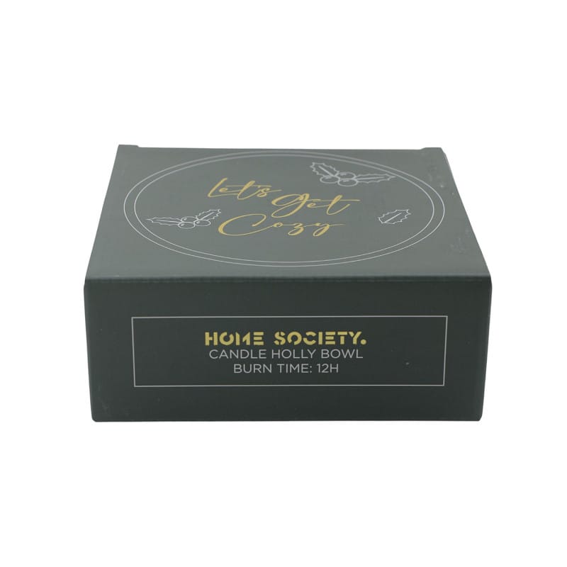 Home Society - Kaars in schaal - Kerst - Groen - 15x5 - Afbeelding 2