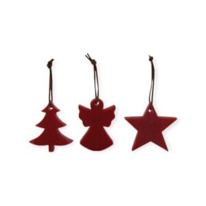 Home Society - Geurende Wax - Kersthangers - Scented Ornaments - Rood