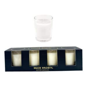 Home Society - Votives - Kaarsjes - 4 stuks - Off White - 10 branduren !