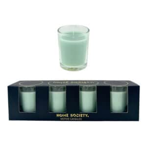 Home Society – Votives – Kaarsjes – 4 stuks – Celadon – 10 branduren !