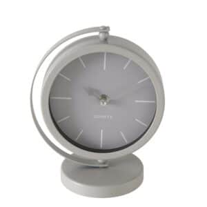 Boltze - Klok - Grijs - Tafel klok - Metaal - 20x16.5x10.5cm.