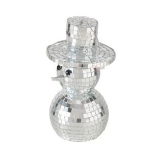 Boltze - Hanger - Kersthanger - Sneeuwpop -  Disco - Spiegel - 14x8cm
