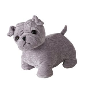 Boltze - Deurstopper - Hond - Bull - Knuffel - Grijs - 20x13cm - 1 kilo