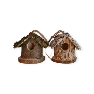 Daan Kromhout - Decoratie Vogelhuisjes - Deco huisjes - Sneeuw en Groen - Moss -