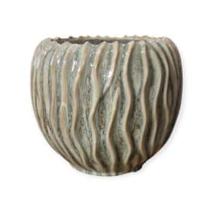 Daan Kromhout - Plantenpot - Bloempot - Finn - 24x22cm - Keramiek - Groentinten