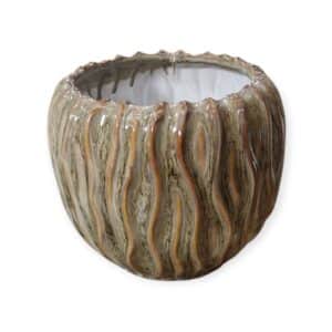 Daan Kromhout – Plantenpot – Bloempot – Finn – 19x16cm – Keramiek – Groentinten