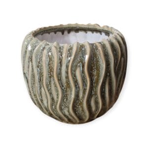 Daan Kromhout – Plantenpot – Bloempot – Finn – 21x19cm – Keramiek – Groentinten