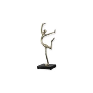 Gilde Handwerk - Beeld - Sculptuur - Dancing - Goudkleurig aluminium - 32cm hoog