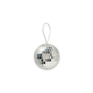 Boltze - Disco Spiegel - Kerstbal - 10x10 cm - Feestelijke Hanger - Zilveren Mozaïek