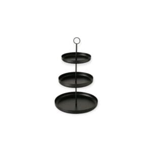 Boltze - Etagere - 3-laags - zwart - Metaal - H32 cm -