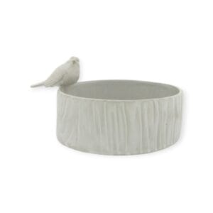 Home Society - Schaal - Decoratieschaal - Bird - Keramiek - Wit - Rond 25cm