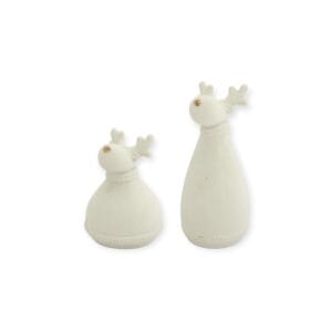 Home Society - Decoratieve set - Eland- Bruno - Set 2 - 16,8 x 7,3 x 7,3cm - Porselein - 2 stuks
