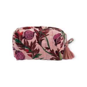 Imbarro - Beautybag - Pouch - Olivia – Pink - Velvet - Toilettas – 20x13x8 cm